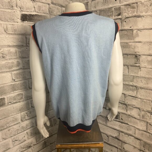 FUBU Vintage Argyle Knit V-Neck Sweater Vest - Picture 5 of 8